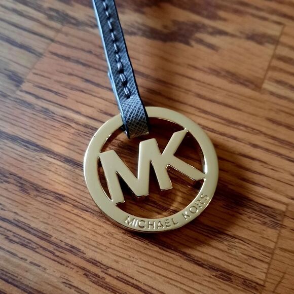 MICHAEL KORS Gold and Brown Leather Purse Charm COASTAL COWGIRL - Picture 2 of 7